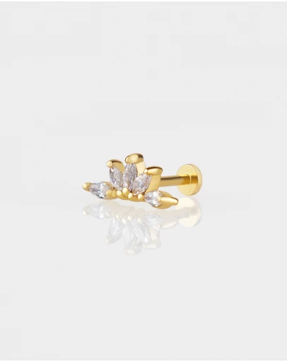 Wanderlust + Co - Sunrays Gold Flat Back Earring