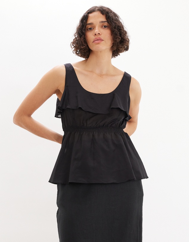 Amelius - Lorena Peplum Ruffle Top