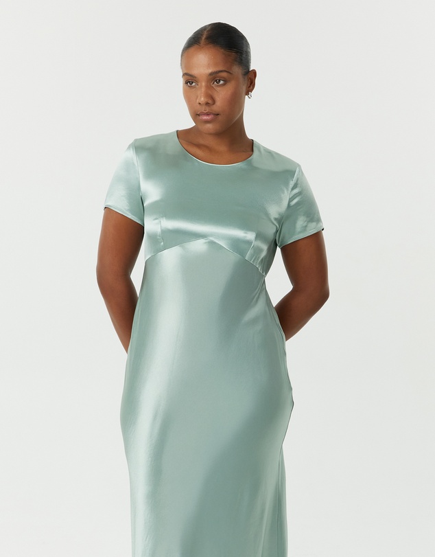 Third Form - Satin Bias Maxi Tee Dress