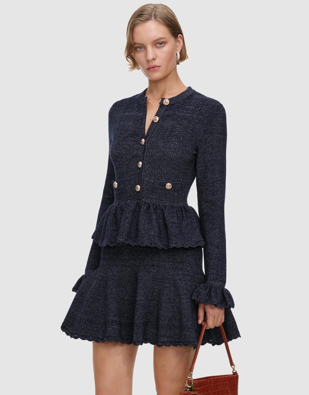Self Portrait - Textured Knit Mini Dress