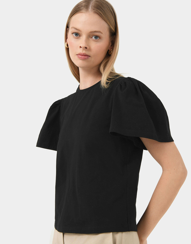 Forcast - Cayla Gathered Sleeve Tee