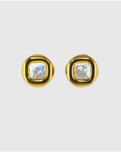 Izoa - Fiona Pearl Stud Earrings