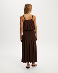 Cotton On - Isla Basque Waist Maxi Dress