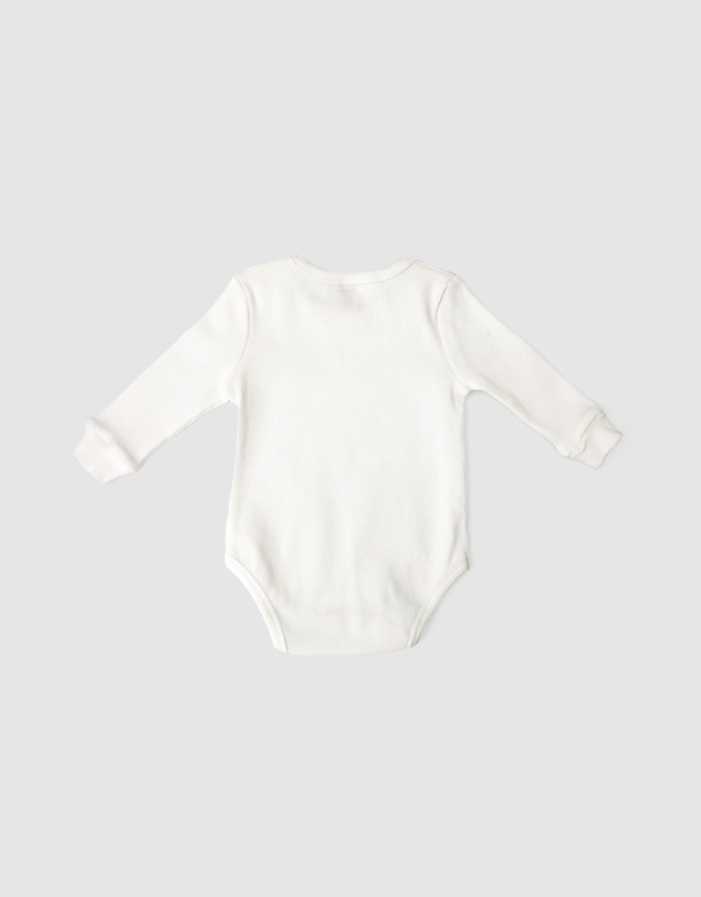 WITH LOVE FOR KIDS - Basics Thick Ribbed Long Sleeve Onesie - Babies