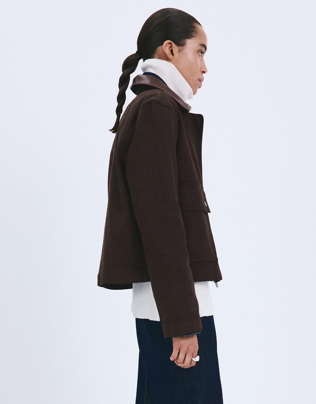 M.N.G - Denim Parka With Contrasting Collar