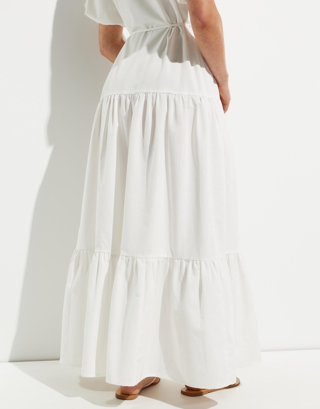 Calli - Belle Puff Sleeve Tie Dress