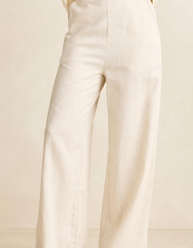 Rhythm - Linen Whip Stitch Wide Leg Pants