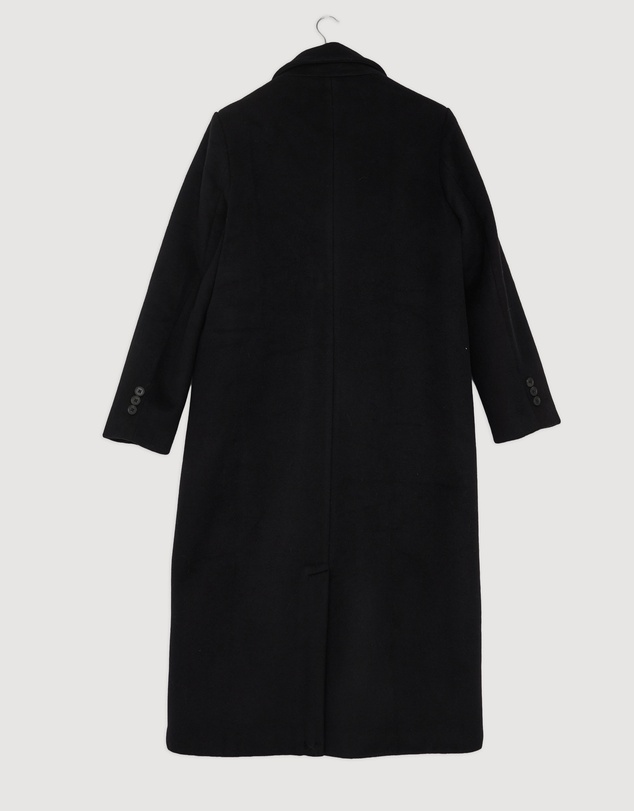 Revibe - Repaired Minima Esenciales Maren Brushed Wool Long Coat - AU 12