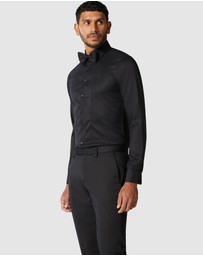 Politix - Slim Long Sleeve Panelled Formal Shirt