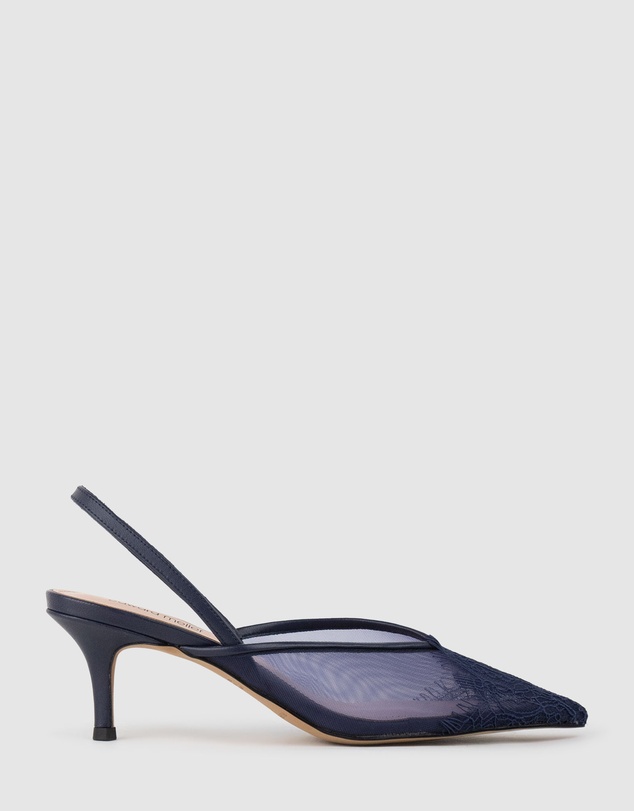 Edward Meller - DESTINE60 Lace Front Mesh Slingback