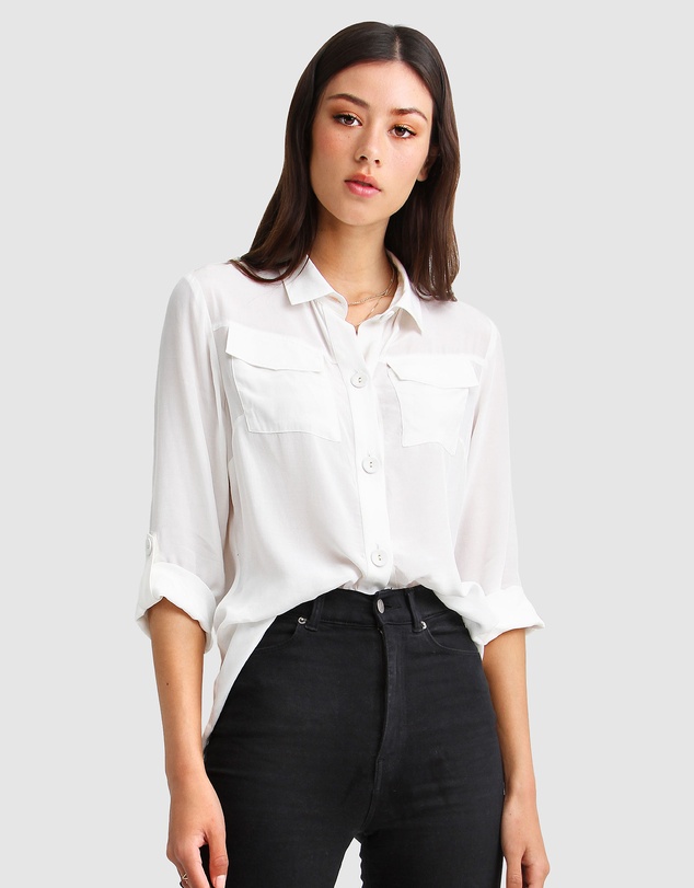 Belle & Bloom - Eclipse Rolled Sleeve Blouse