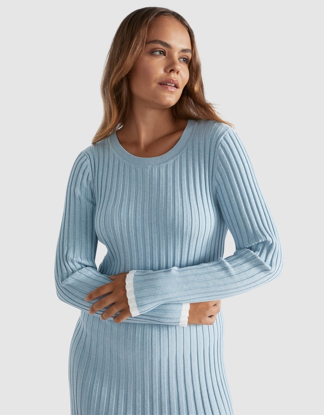 Seed Heritage - Pleated Knit Midi Dress