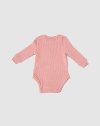 WITH LOVE FOR KIDS - Basics Thick Ribbed Long Sleeve Onesie - Babies