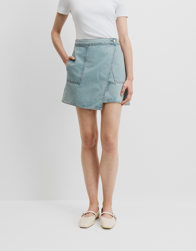 Country Road - Denim Wrap Mini Skirt