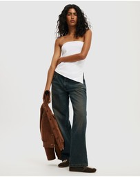 Cotton On - Asymmetric Ruched Bandeau Top