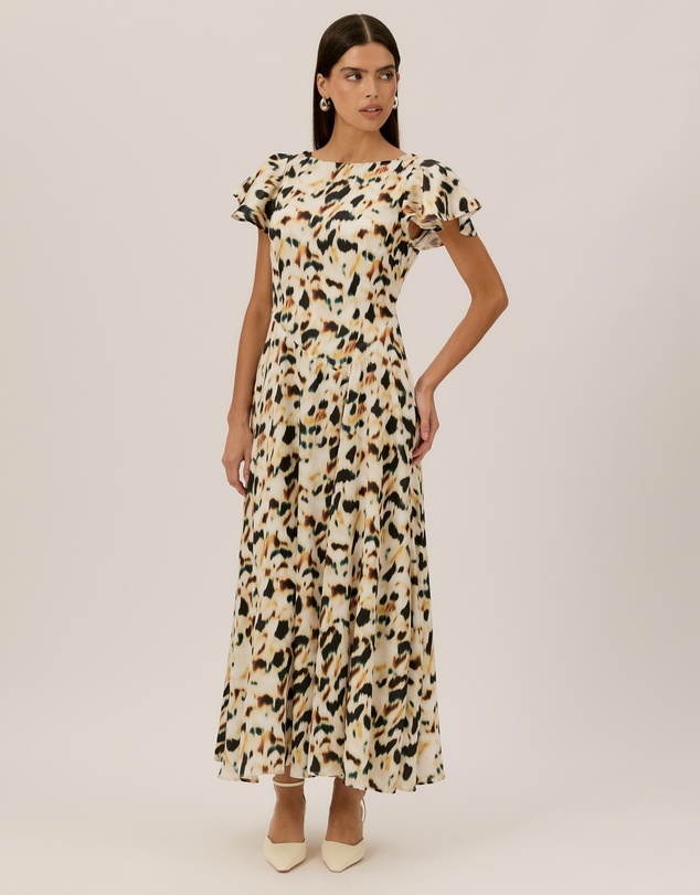 Tussah - Morgan Flutter Sleeve Midi Dress