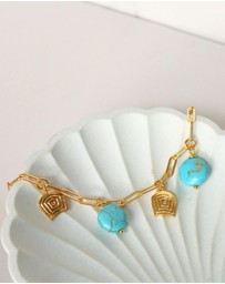 Ottoman Hands - Amore Turquoise Charm Chain Bracelet