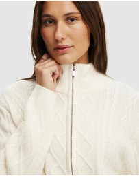 Cotton On - Double Zip Cable Bomber