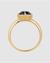Elli Jewelry - Ring Crystal 925 Sterling Silver Gold-Plated