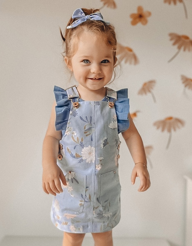 WITH LOVE FOR KIDS - Hazel Denim Pinafore Dress - Babies - Kids