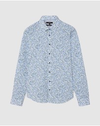 Politix - Textured Floral Long Sleeve Shirt