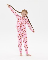 Rock Your Kid - Unicorn Hearts Frill Long Sleeve Alice Sleep Set