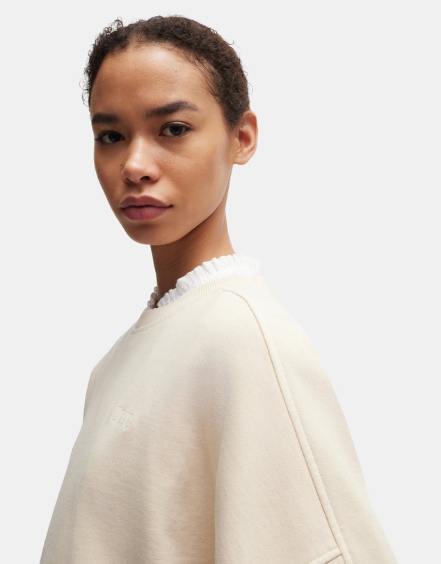BOSS - Round-Neck Cotton Logo Sweatshirt
