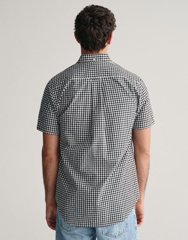 Gant - Regular Fit Classic Gingham Poplin Short Sleeve Shirt