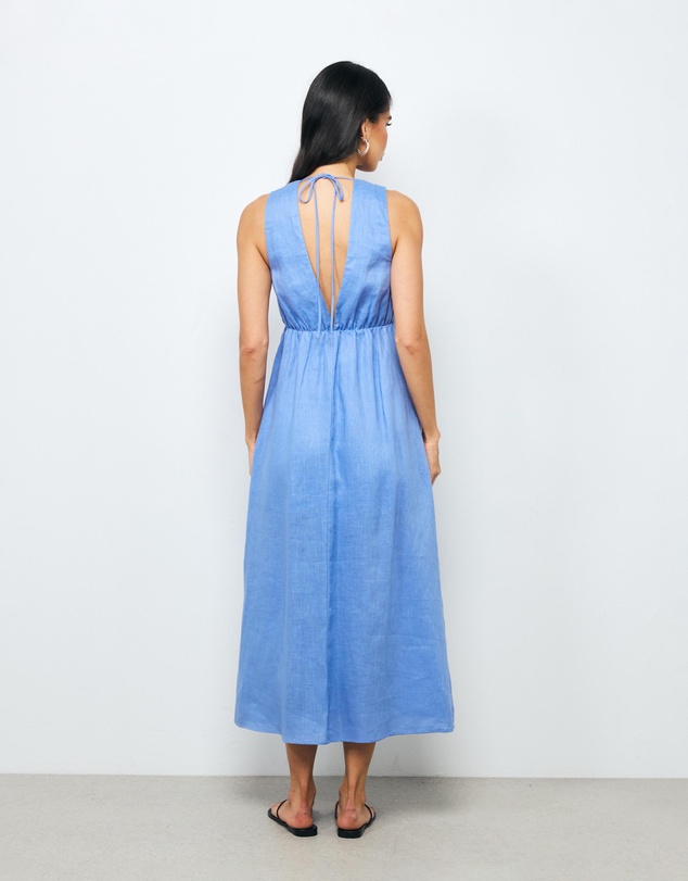 AERE - Navi Linen Midi Dress
