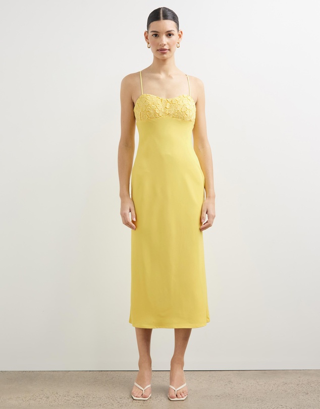 Lover - Pippa Lace Bodice Midi Dress