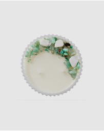 Silk Oil of Morocco - Enchanted Forest Large Crystal Candle - Luck, Prosperity & Joy