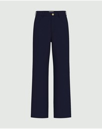 Emme - Navy Straight Trousers