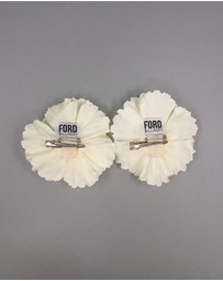 FORD MILLINERY - Maria Clips White