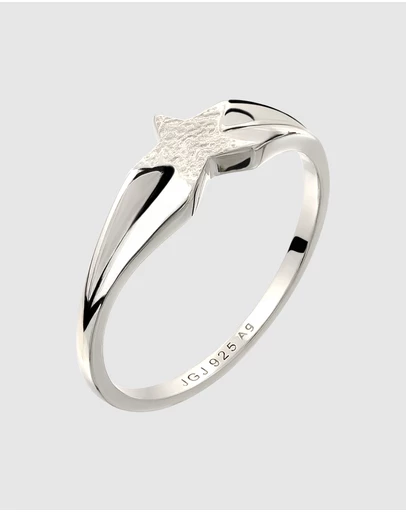 Kuzzoi - ICONIC EXCLUSIVE - Ring Men Signet Star Symbol 925 Sterling Silver
