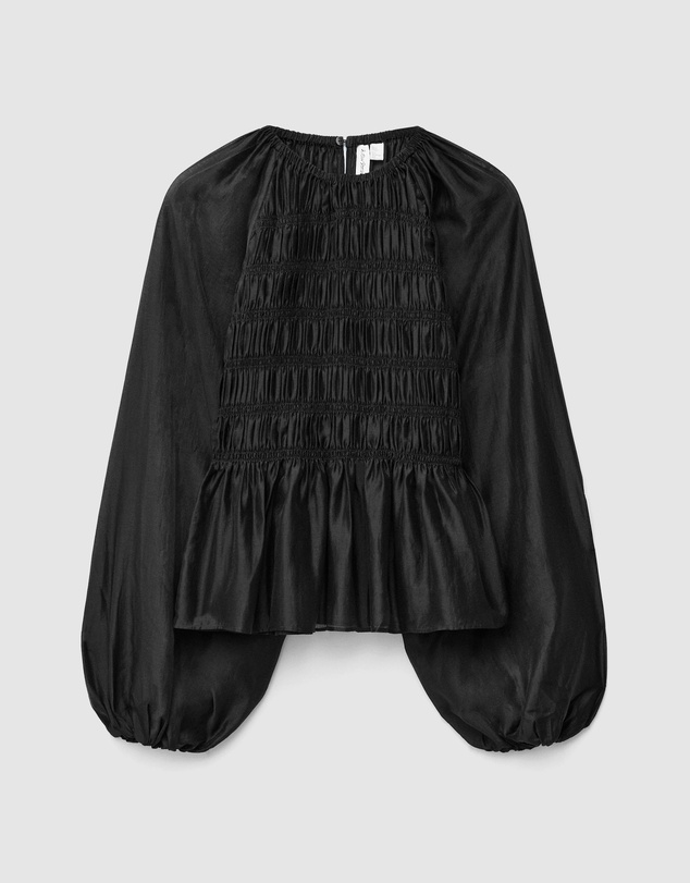 & Other Stories - Balloon-Sleeve Smocked Blouse