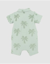 Bebe by Minihaha - Ivan Tropical Trees Polo Romper - Babies