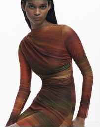 Desigual - Draped tulle short dress
