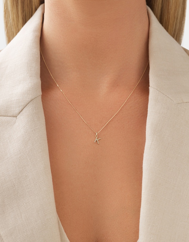 Michael Hill - K Initial Pendant in 10kt Yellow Gold