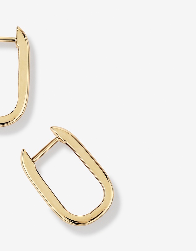 Michael Hill - Huggie Paperclip Earrings in 10kt Yellow Gold
