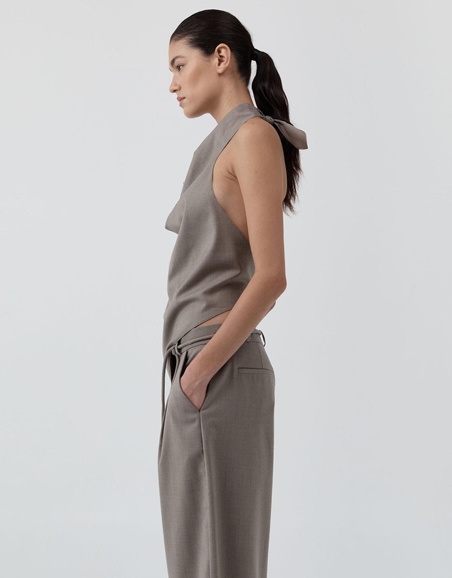 St. Agni - Wool Cowl Backless Top