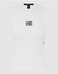 Ksubi - STACKED SYNDICATE TANK XTRA WHITE