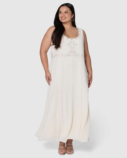 The Poetic Gypsy - Moonchild Beaded Maxi Dress