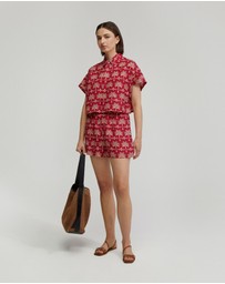 Oxford - Lottie Printed Crop Shirt