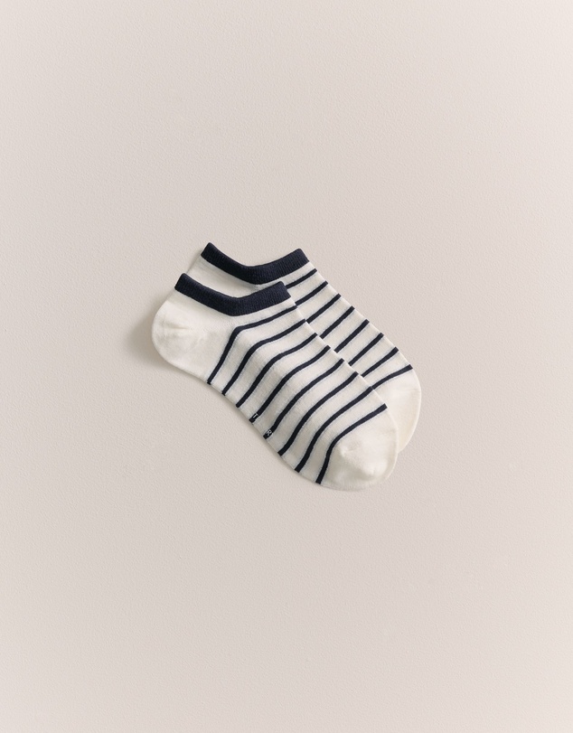 Trenery - Metallic Stripe Low Cut Sock in Night Sky