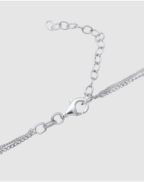 Elli Jewelry - Necklace Choker Layer Opal Ball Chain in 925 Sterling Silver