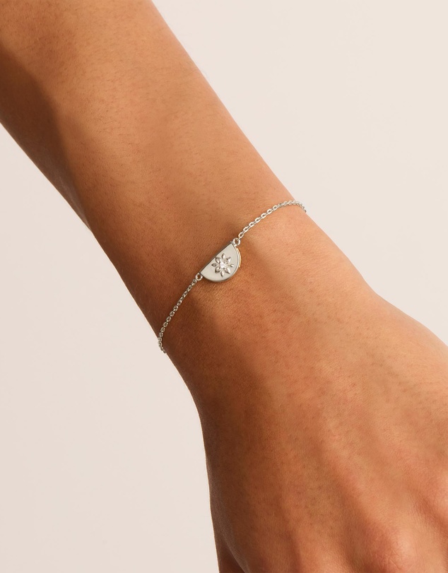 By Charlotte - Silver Lotus Bracelet