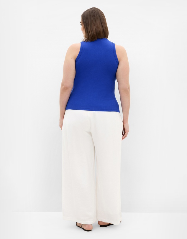 City Chic - Plus size Talia Rib Tank - cobalt