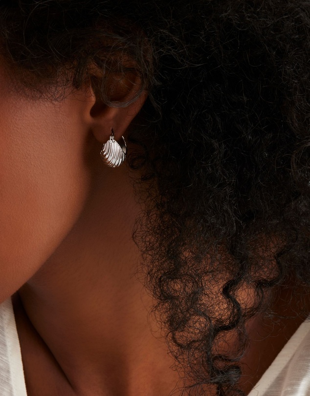 Najo - Cloud Catcher Silver Hoop Earrings
