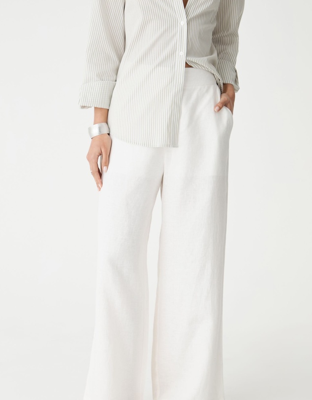 Forcast - Ami 2 Linen Elastic Back Pants
