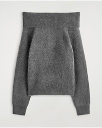 COS - Off-The-Shoulder Merino Wool Jumper